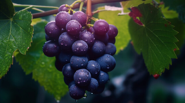 bunch of grapes HD 8K wallpaper Stock Photographic Image