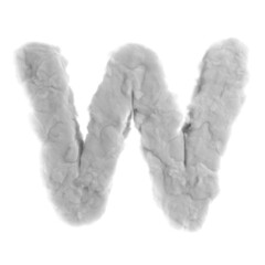 Letter W in the shape of a cloud form