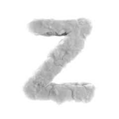 Letter Z in the shape of a cloud form