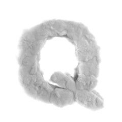 Letter Q in the shape of a cloud form