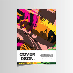 Colorful abstract liquid modern cover poster background