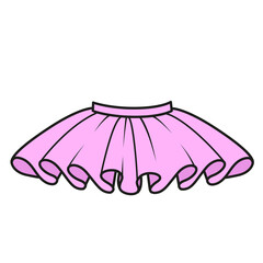 Beautiful tutu skirt color variation for coloring page on a white background