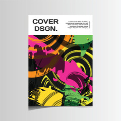 Colorful abstract liquid modern cover poster isolated