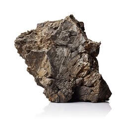 Natural rock stone isolated on a white background