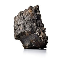 Fototapeta premium Natural rock stone isolated on a white background