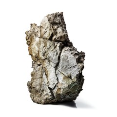 Obraz premium Natural rock stone isolated on a white background