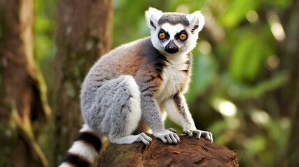 Obraz premium Generative AI, Lemur Maki Kata