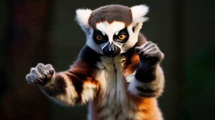 Obraz premium Generative AI, Lemur Maki Kata