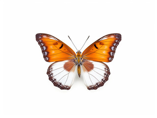 Obraz na płótnie Canvas Illustration of a beautiful butterfly isolated on white background. The flap is expanded showing the entire pattern on the flap.