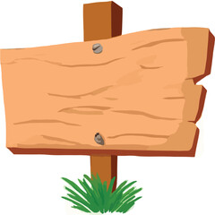 wooden sign on the grass