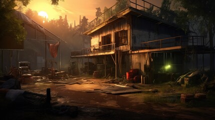 Obraz premium Military Game Environment Art