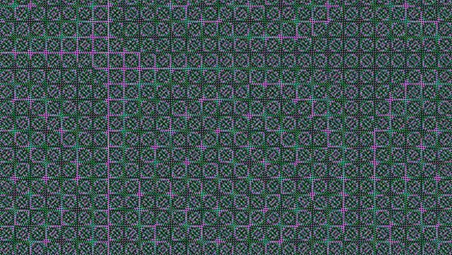 Exotic Pixel Pattern With Color Transition Loop III