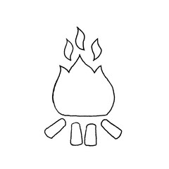 illustration of a burning fire