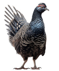 capercaillie isolated on the transparent background PNG. AI generative.	