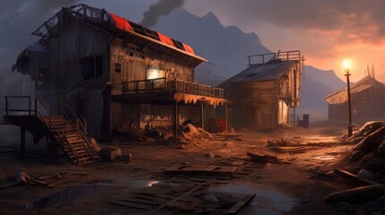 Fototapeta premium Military Game Environment Art