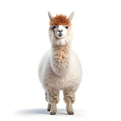 An Alpaca isolated on white
