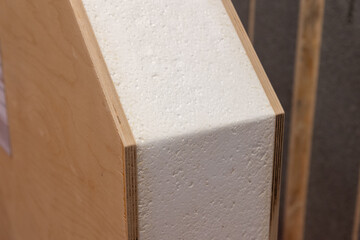 An even layer of construction foam insulation