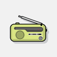 radio flat icon logo design