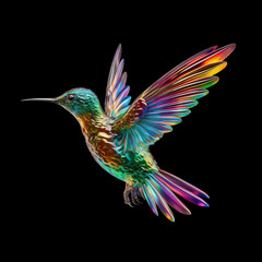 Obraz premium ハチドリの造形・クリスタルアート.AI