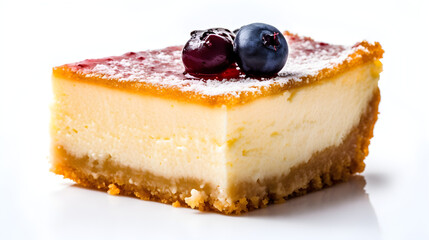 cheesecake with berries AI generated