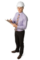 young engineer planning