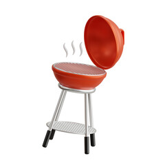 3d Grill. icon isolated on white background. 3d rendering illustration