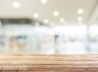 The wooden blank table top on the kitchen background.