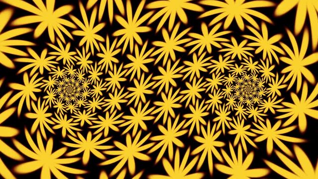 Hypnosis Dual Pivot Yellow Flower Petal Spinning Loop
