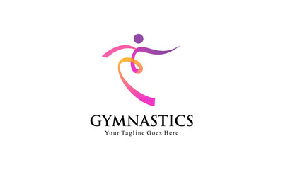 Obraz premium Abstract Human for Aerobic Logo Fitness, Gym, and Sport Vector Logo Design