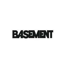 Basement word logo design in black 