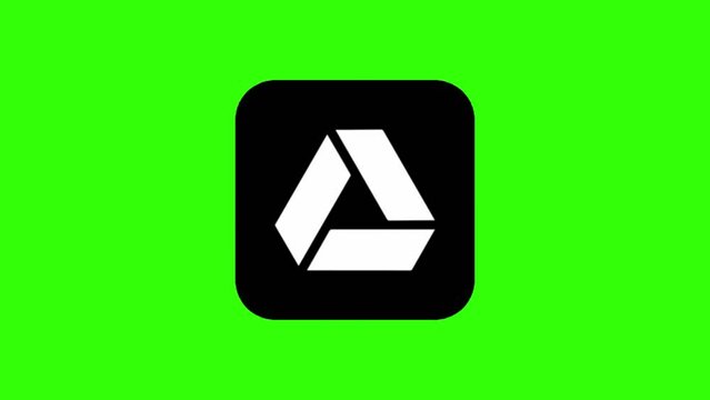 drive black icon background animated, green screen