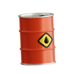 3d Oil Barrel. icon isolated on white background. 3d rendering illustration