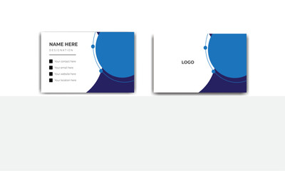 Creative and Luxury Business card with both side design. 
 Vector illustration template. 