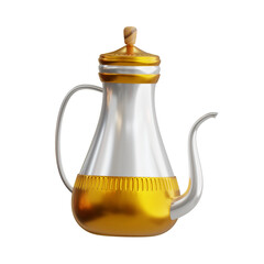 3d Teapot. icon isolated on white background. 3d rendering illustration