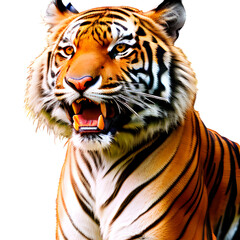 Tiger png, white background