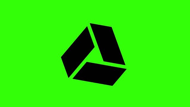 drive black icon background animated, green screen