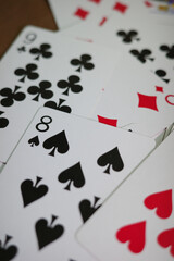 shot on black jack table
