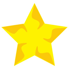 yellow star isolated on white background