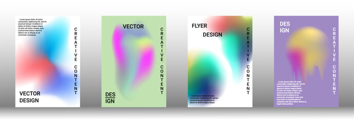 Artistic covers design. Creative fluid colors backgrounds. Set of abstract covers