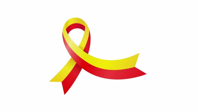 Hepatitis Ribbon. Transparent background with alpha channel
