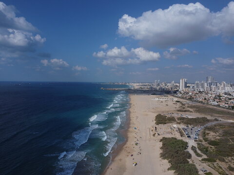ASHDOD CITY BEACH LINE DRONE CAPTURE