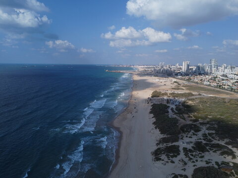 ASHDOD CITY BEACH LINE DRONE CAPTURE