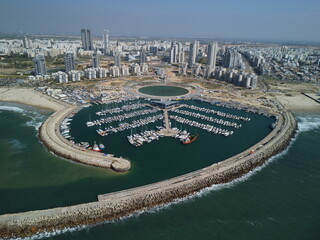 city of ashdod marina drone photography
