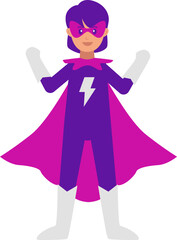 Super Female Hero Illustration Vector