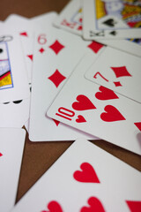 shot on black jack table
