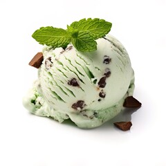 ice cream with mint