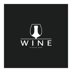 Wine logo design template.vector illustration of icon-vector