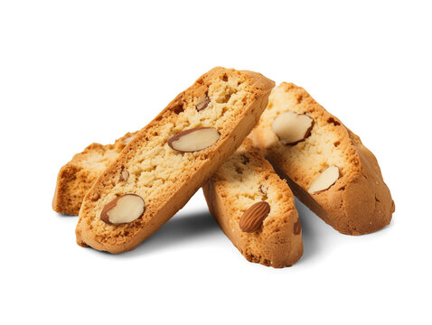 Biscotti isolated on transparent or white background, png