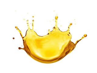 Oil splash isolated on transparent or white background, png