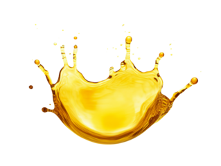 Oil splash isolated on transparent or white background, png